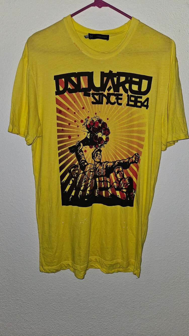 Dsquared2 'Since 1964' Graphic Print T-Shirt Yellow